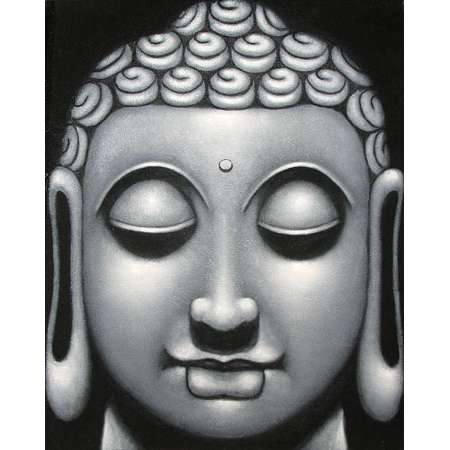 Buddha Face 03 grey