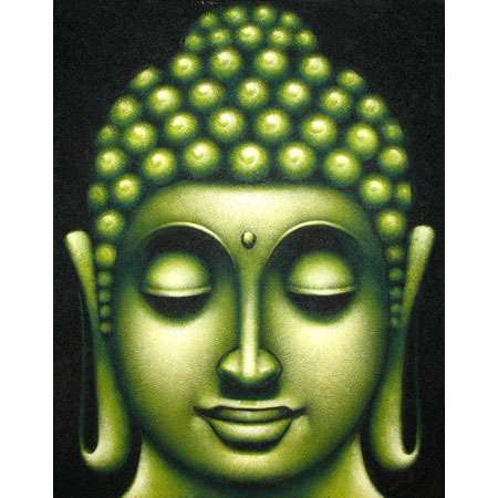 Buddha Face 02 green