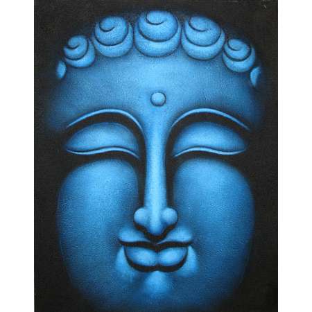 Buddha Face 01 blue
